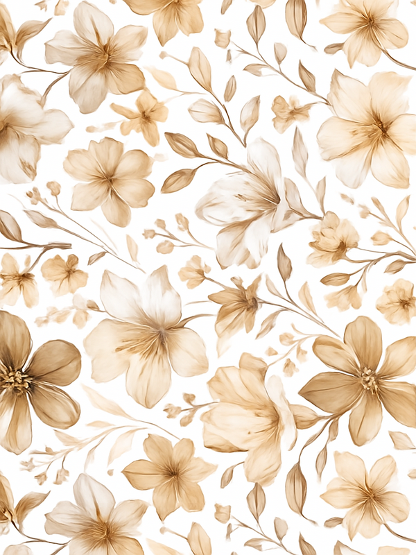 Vinyltæppe til soveværelse med realistisk blomsterdesign - TenStickers