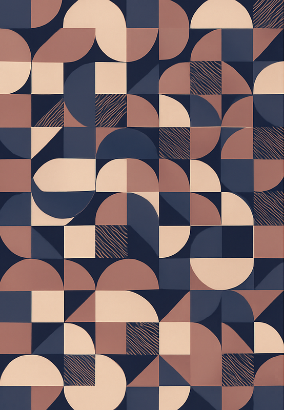 Vinyltæppe til soveværelse abstrakt lilla geometrisk design - TenStickers