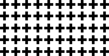 Geometriske vinyl tæppe i sort og hvid kryds - TenStickers