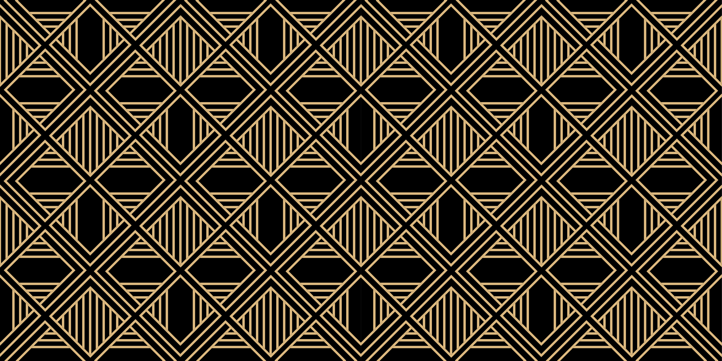 Geometriske vinyl tæppe i art deco gatsby stil - TenStickers