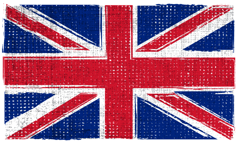 Geometriske vinyl tæppe med uk grunge flag - TenStickers