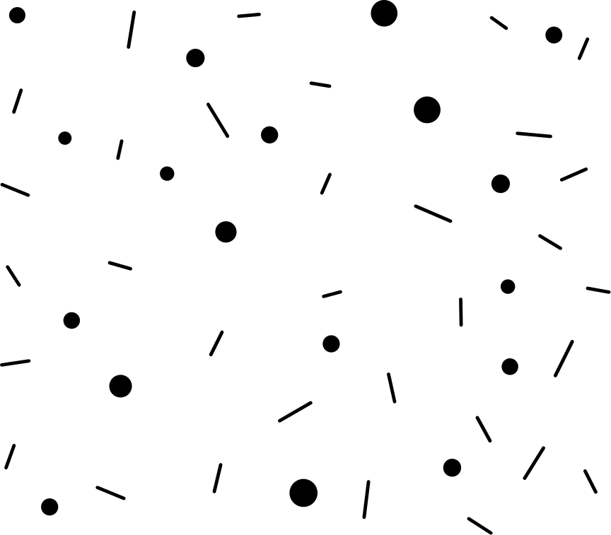 Geometriske vinyl tæppe cirkel og linje konfetti - TenStickers