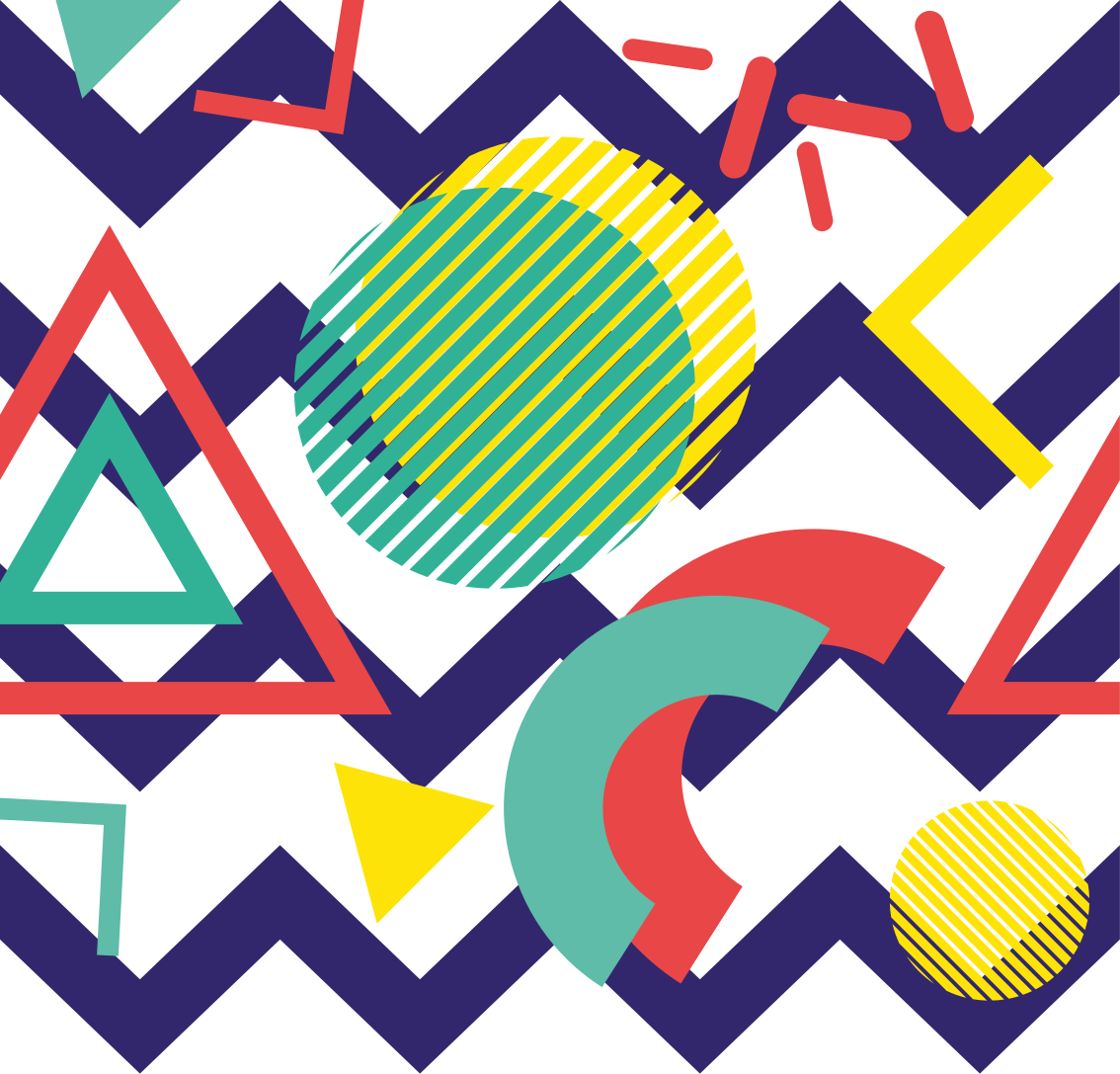 Geometriske vinyl tæppe med farverigt mønster - TenStickers