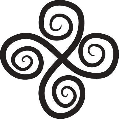 Geometriske vinyl tæppe elegant spin element - TenStickers