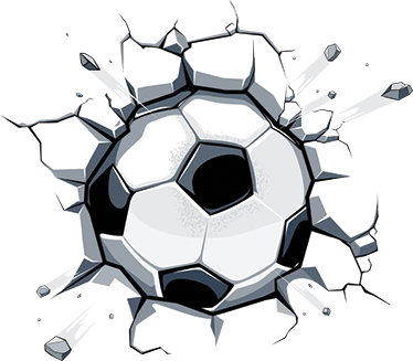 Tæppe til børneværelse 3d fodbold bold - TenStickers
