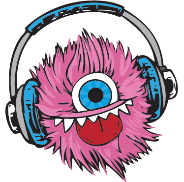 Tæppe til børneværelse i pink hård monsterdesign - TenStickers