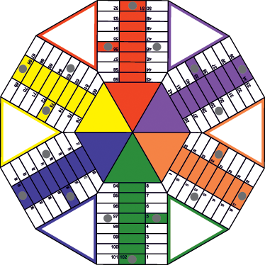 Tæppe til børneværelse geometrisk parchis klistermærke - TenStickers
