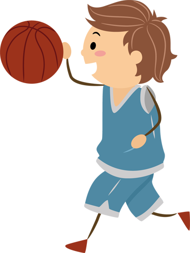 Tæppe til børneværelse med basketballmotiv - TenStickers