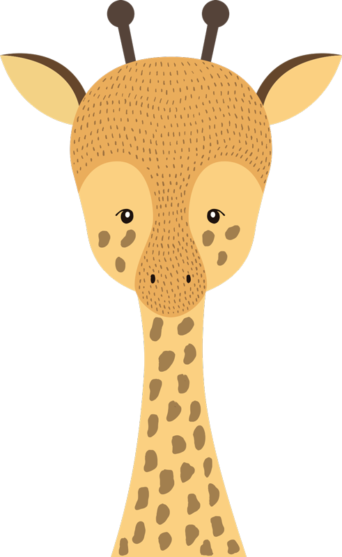 Tæppe til børneværelse med girafmotiv - TenStickers