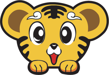 Tæppe til børneværelse med glad tiger - TenStickers