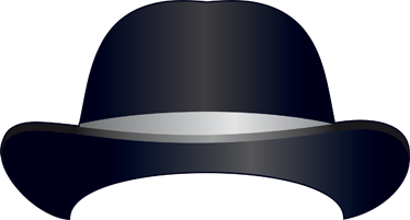 Vinyltæppe til soveværelse med klæbende bowlerhat - TenStickers