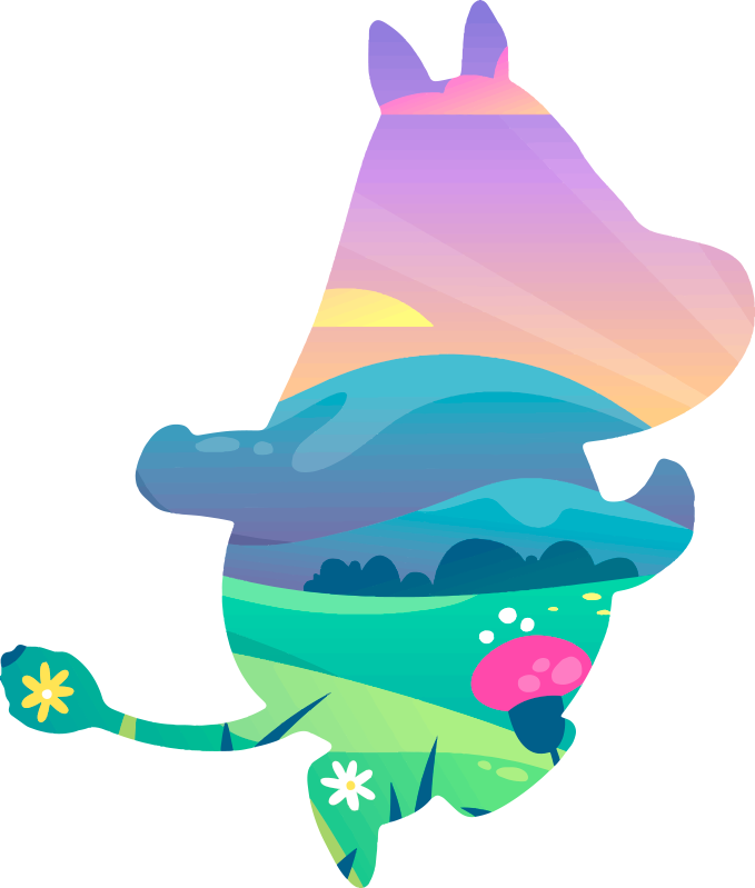 Tæppe til børneværelse moomin verden - TenStickers