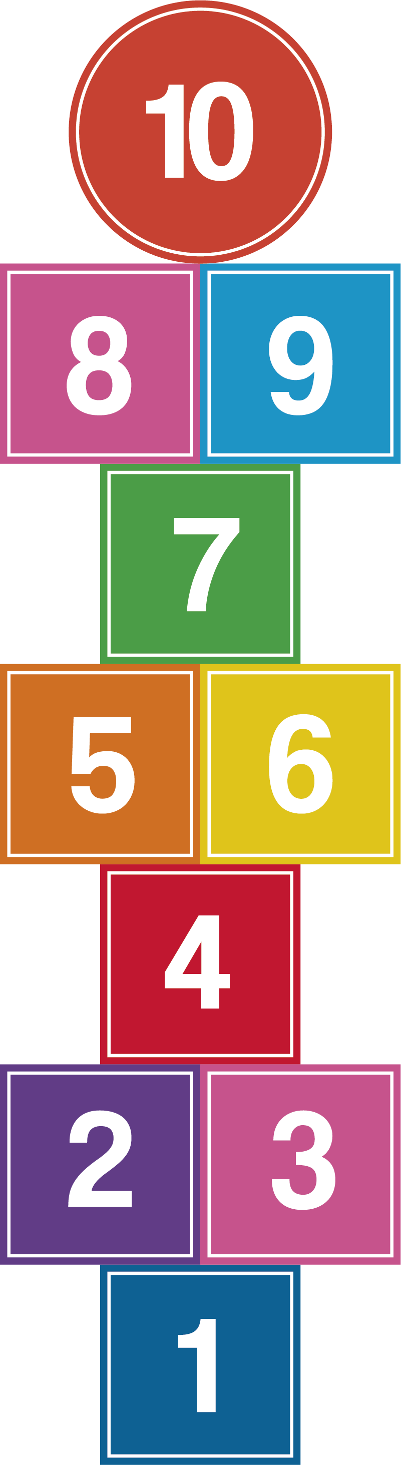 Vinyl tæppe med spil farverig hoppeleg - TenStickers