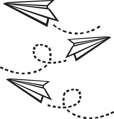 Vinyl tæppe med spil papirfly design - TenStickers