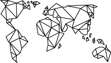Verdenskort vinyl tæppe origami kortdesign - TenStickers