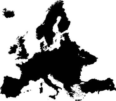 Verdenskort vinyl tæppe med europakort design - TenStickers