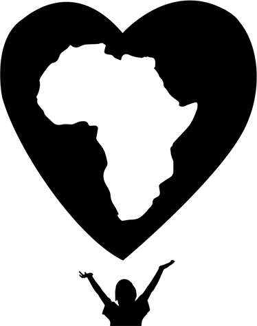 Verdenskort vinyl tæppe afrika hjerte - TenStickers
