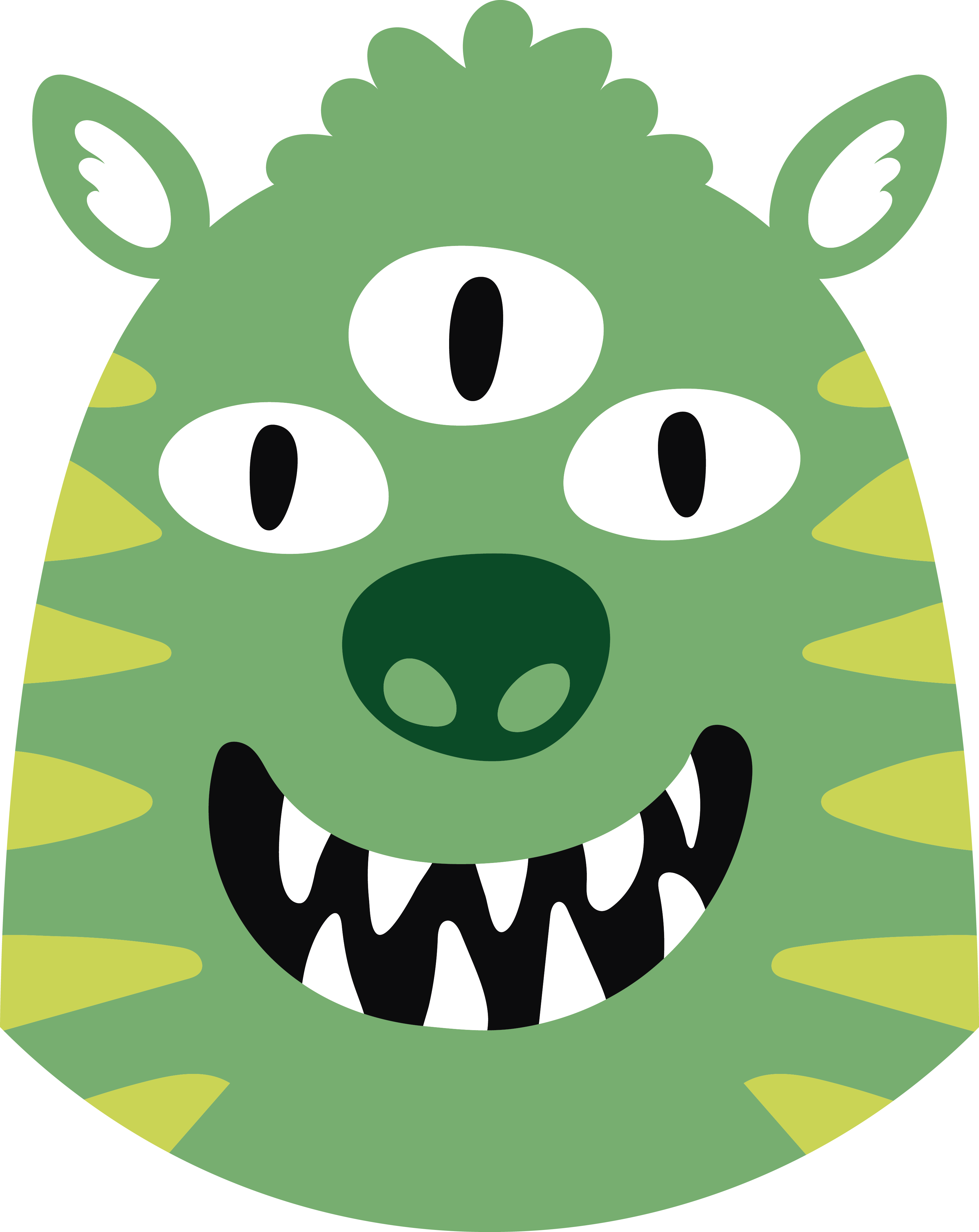 Tæppe til børneværelse glad monster vinyl - TenStickers