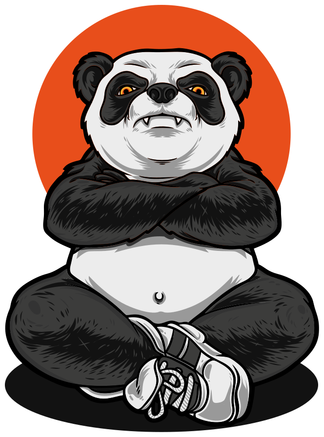 Panda gangster tæppe til børneværelse - TenStickers