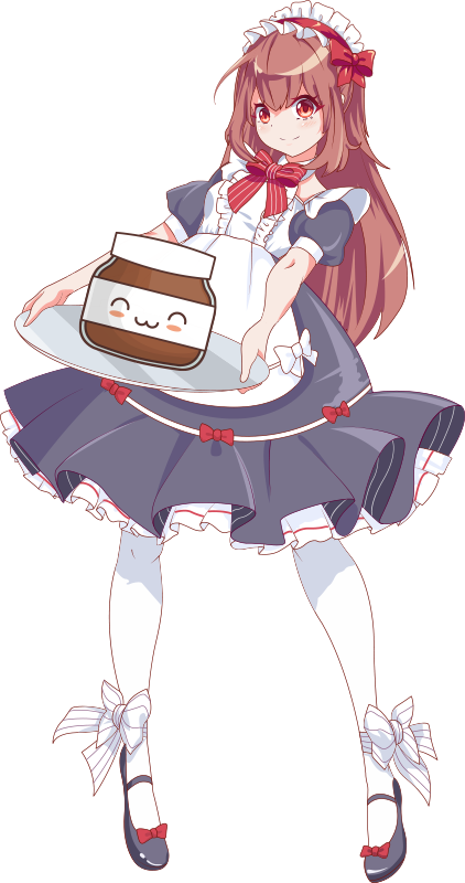Tæppe til børneværelse med animepige og nutella - TenStickers