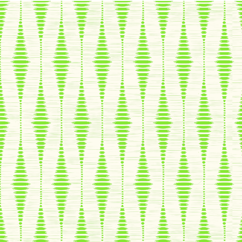 Geometriske vinyl tæppe grøn rabaul ikat - TenStickers