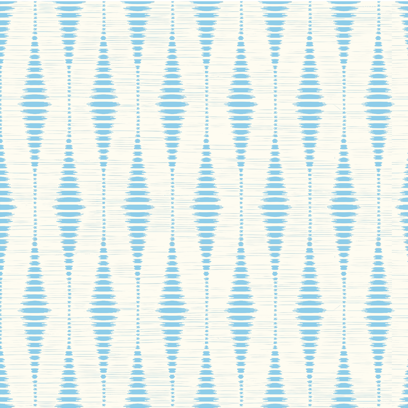 Geometriske vinyl tæppe lys blå rabaul ikat - TenStickers
