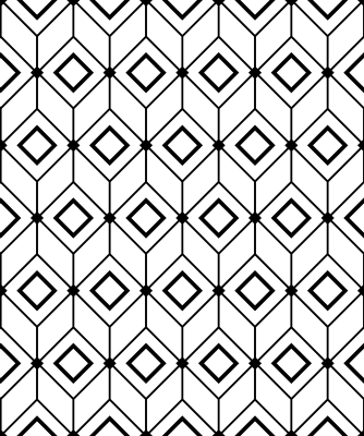 Geometriske vinyl tæppe med moderne diamantformer - TenStickers