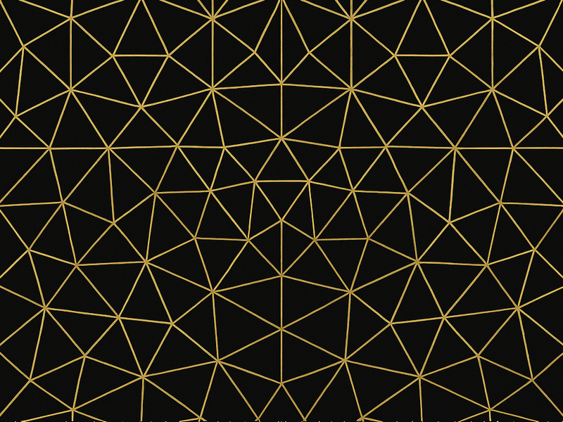 Geometriske vinyl tæppe midnight gold geometric web - TenStickers