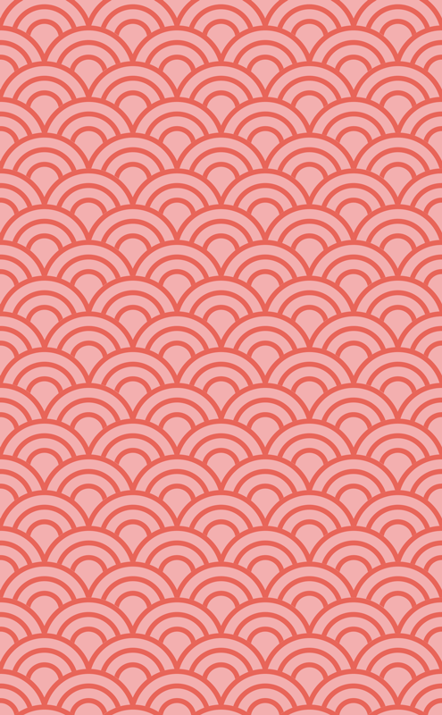 Vinyl tæppe til badeværelset living coral pantone - TenStickers