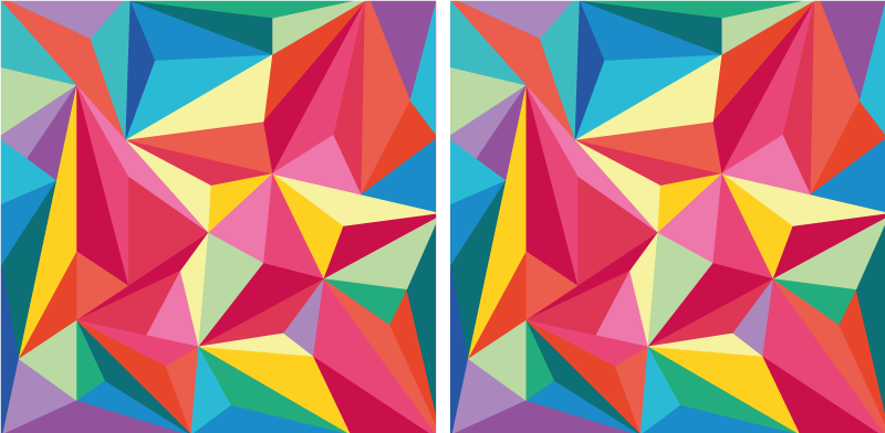 Vinyl tæppe til badeværelset med multicolor geometrisk motiv - TenStickers