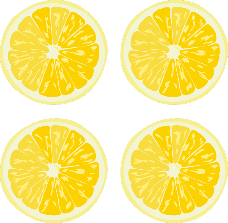 Køkken tæpper med skiver af citroner klistermærker - TenStickers