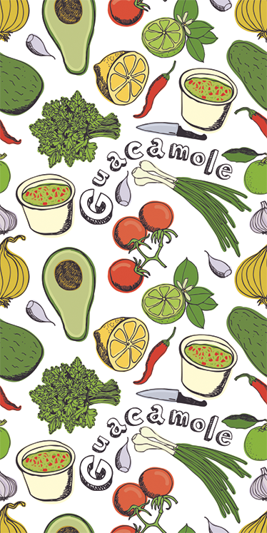 Køkken tæpper med mexicanske frugtmotiver - TenStickers