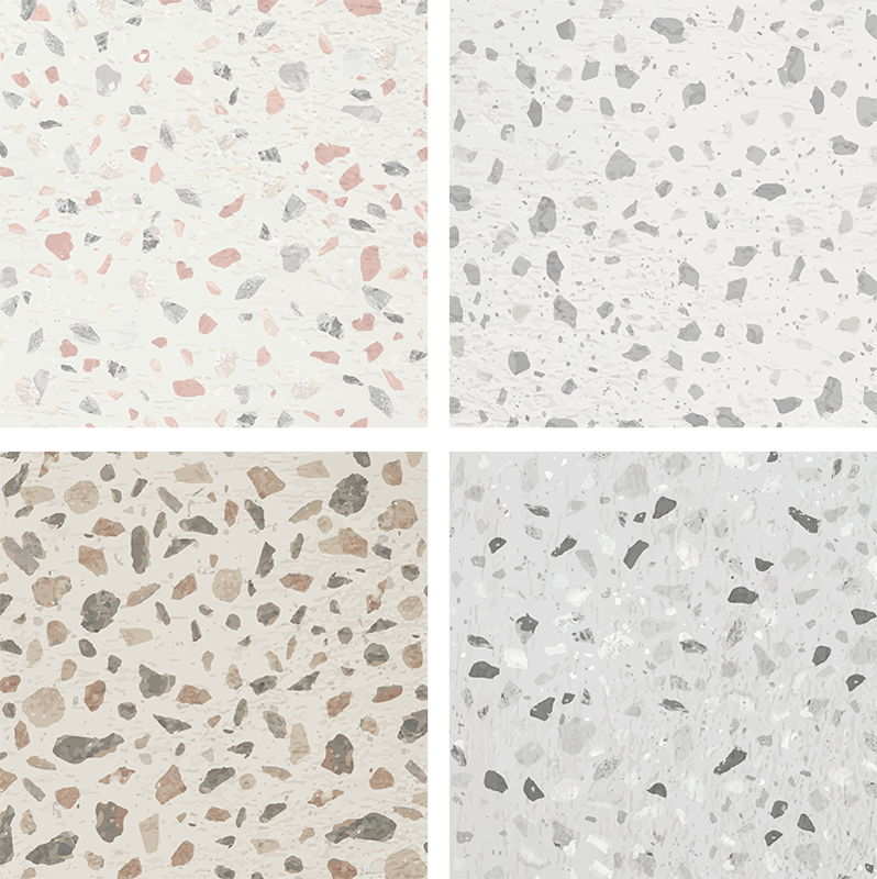 Køkken tæpper med terrazzo struktur - TenStickers