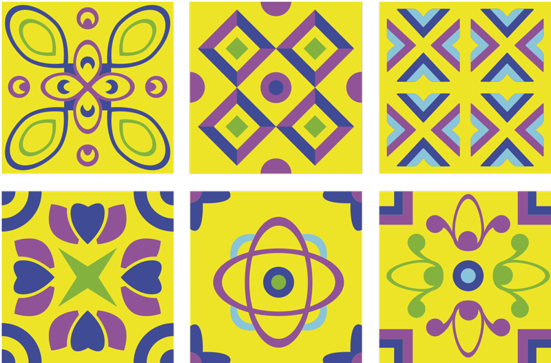 Køkken tæpper psykedeliske symmetrier - TenStickers