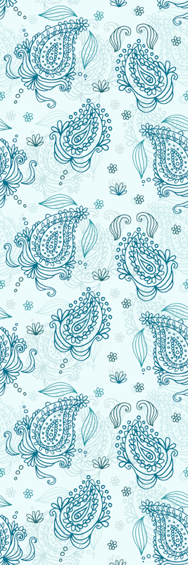 Køkken tæpper floral paisley køleskab - TenStickers