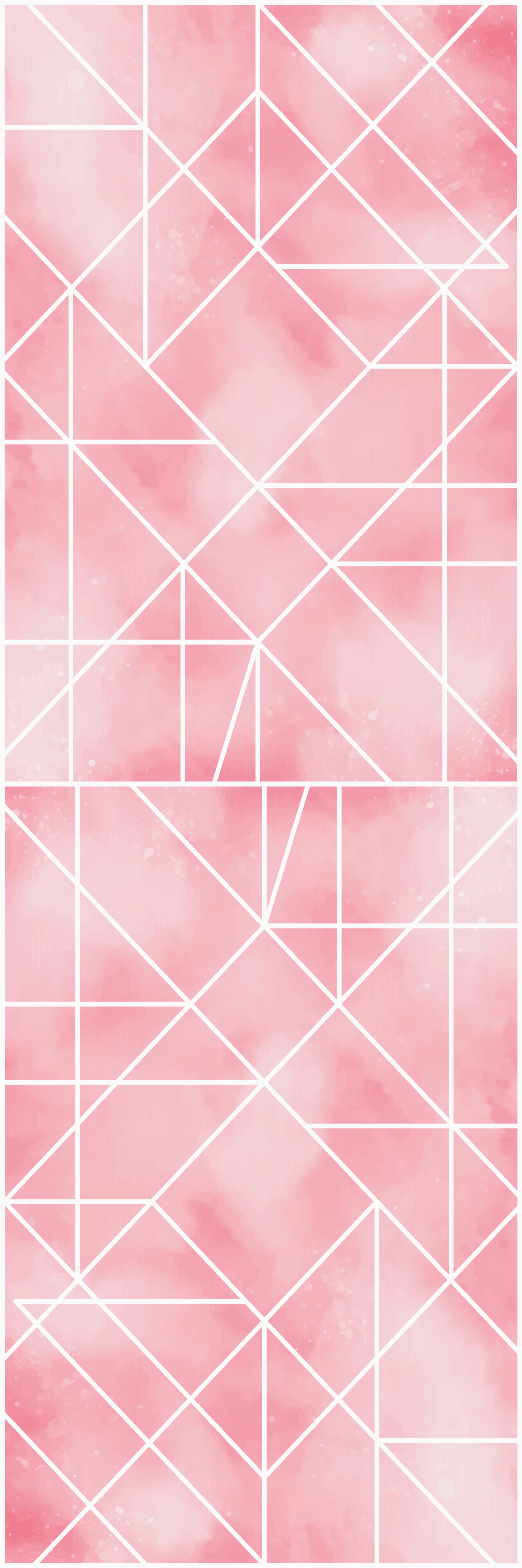 Køkken tæpper med pink trekanter vægkunst mønster - TenStickers
