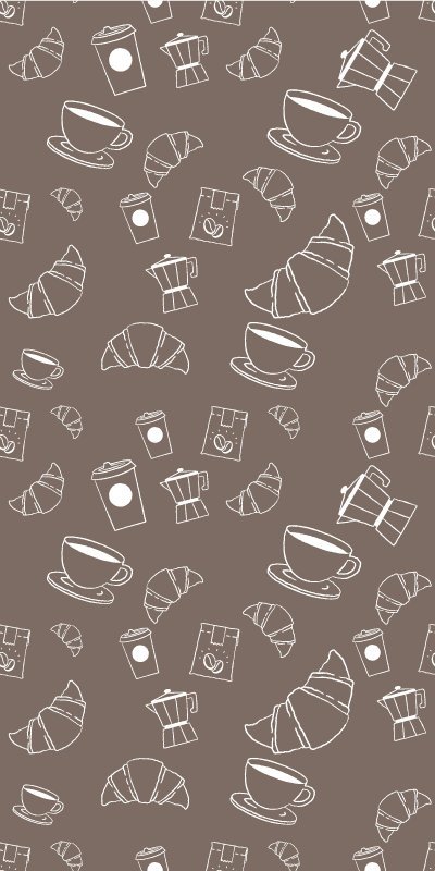 Køkken tæpper croissant café patron - TenStickers