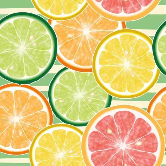 Køkken tæpper med citrus flise stickers - TenStickers
