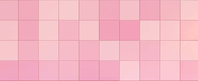 Køkken tæpper i pink firkantede fliser - TenStickers