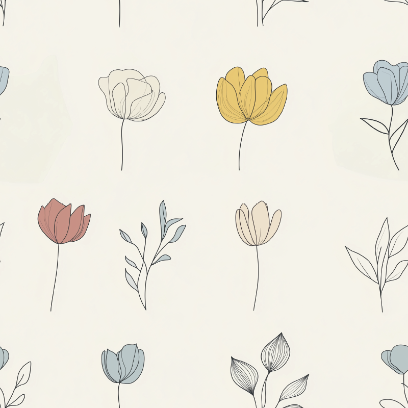 Køkken tæpper med blomsterdesign - TenStickers