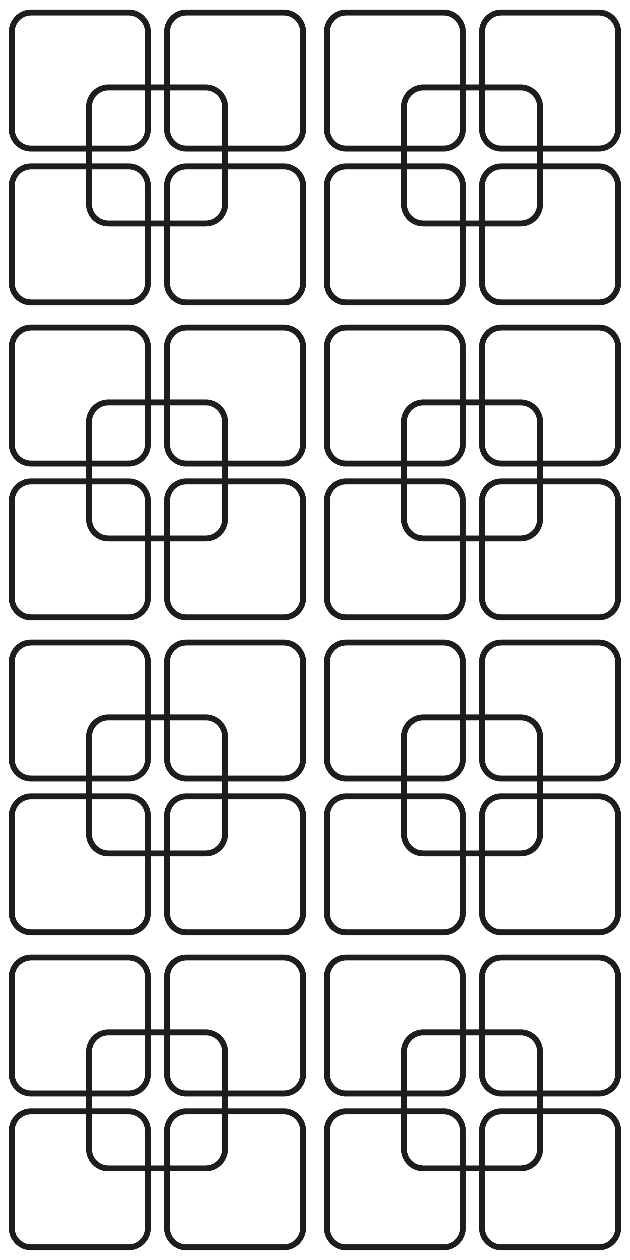 Køkken tæpper sorte firkanter urbant mønster - TenStickers