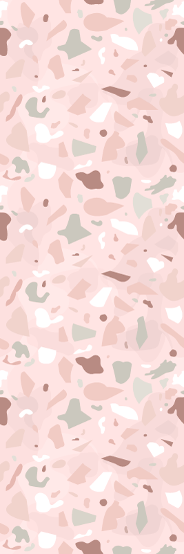Køkken tæpper i pink nuancer terrazzo mønster - TenStickers