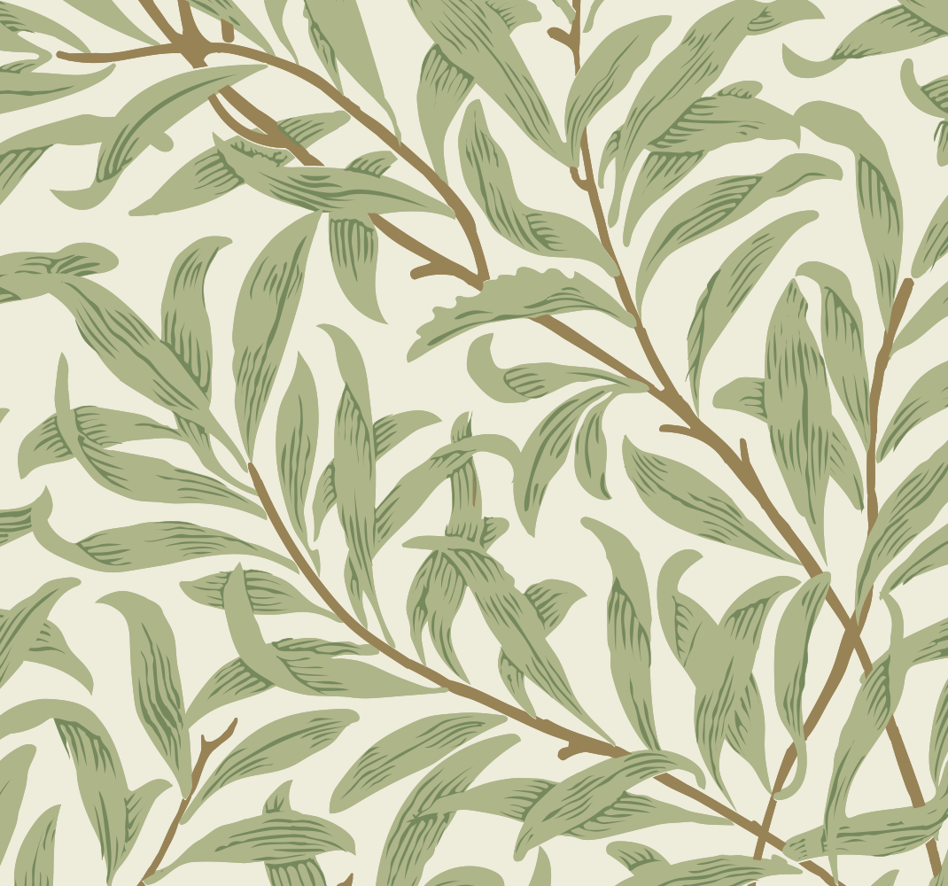 Køkken tæpper med botaniske grønne planter - TenStickers