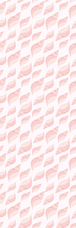 Vinyltæppe til soveværelse trendy pink muslingemønster - TenStickers