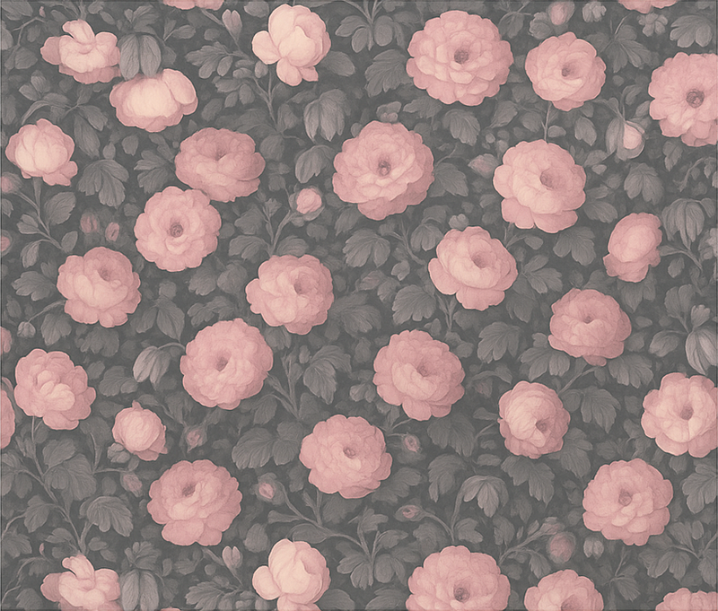 Vinyltæppe til soveværelse gammel rosa blomsterdesign - TenStickers