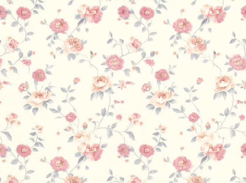 Vinyltæppe til soveværelse med blomstertryk - TenStickers