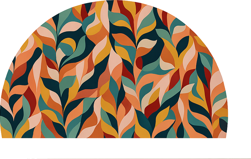 Vinyltæppe til soveværelse med abstrakte jungle vibes - TenStickers