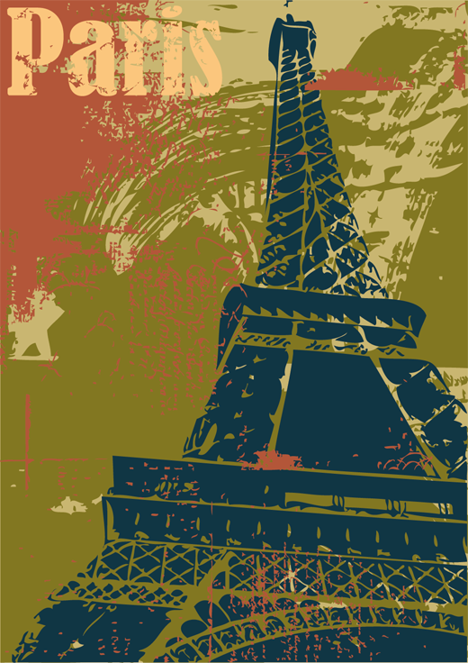 Vinyltæppe til soveværelse paris plakat - TenStickers