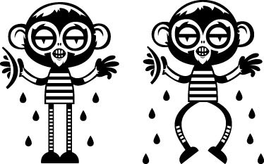 Vinyltæppe til soveværelse med dekorative aber - TenStickers