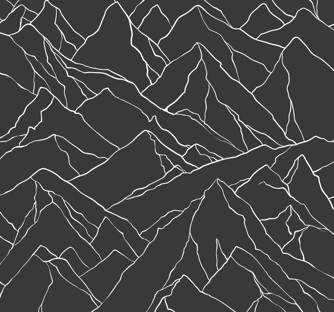 Outline of mountains vinyl tæppe til kontor - TenStickers